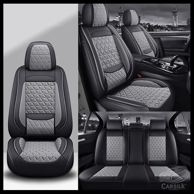 2nd Row Seat 2012 Honda Pilot Seat Covers Black Grey Leather