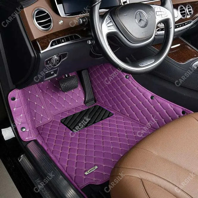 PURPLE DIAMOND PATTERN CAR MATS SET - Carsilks