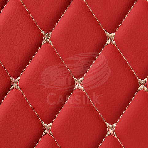 CHERRY RED DIAMOND PATTERN CAR MATS SET - Carsilks