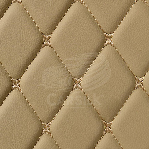 BEIGE DIAMOND PATTERN CAR MATS SET - Carsilks