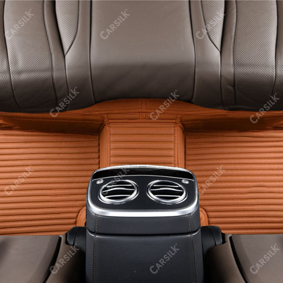 GALAXY CUSTOM SINGLE LAYER CAR MATS SET CARAMEL BROWN - Carsilks