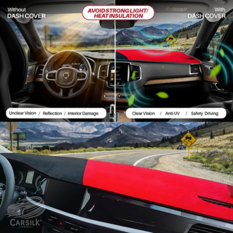 Black Custom Fit Car Dash Covers - Carsilks