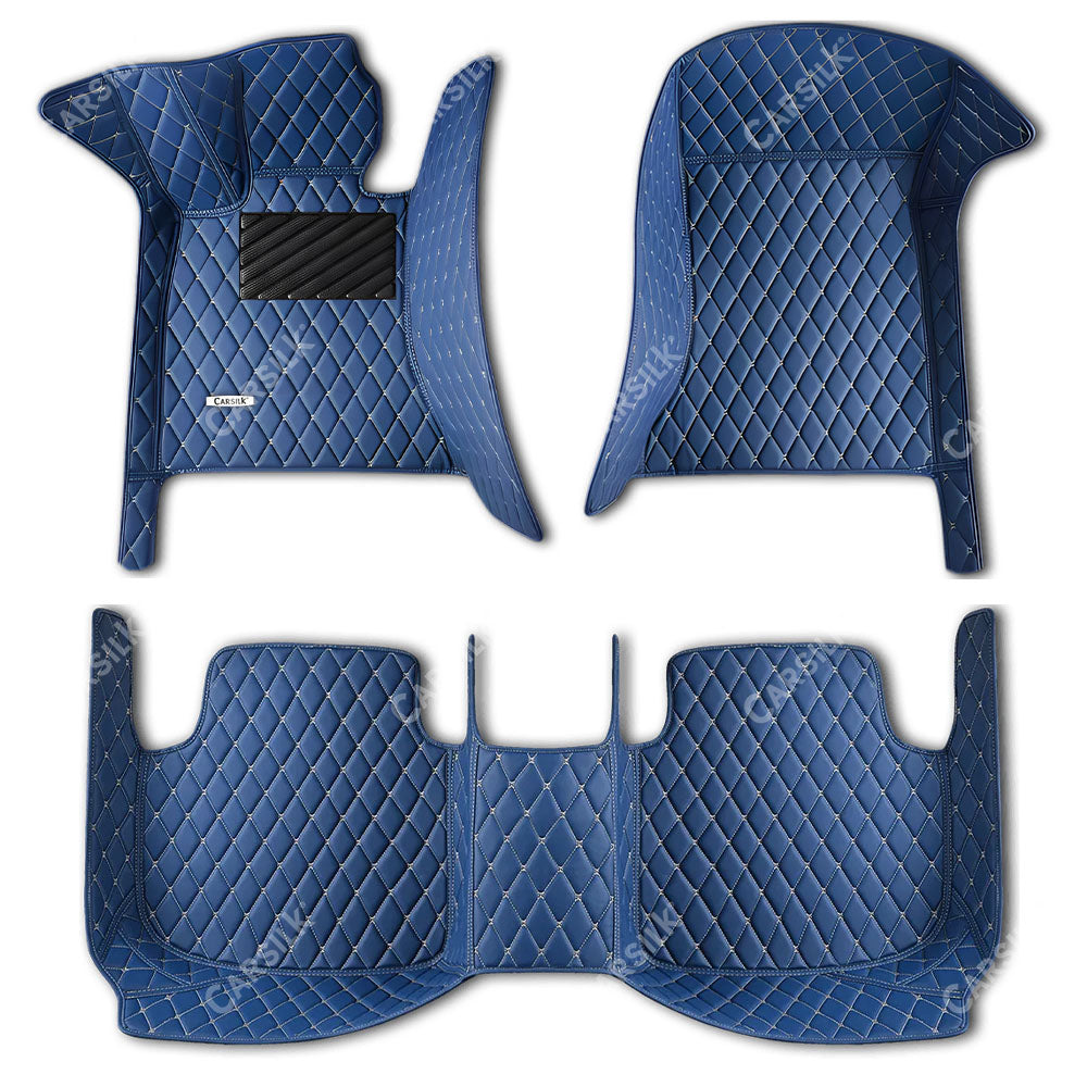 BLUE DIAMOND PATTERN CAR MATS SET - Carsilks