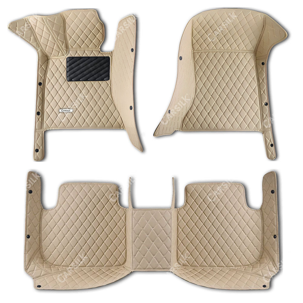 BEIGE DIAMOND PATTERN CAR MATS SET - Carsilks