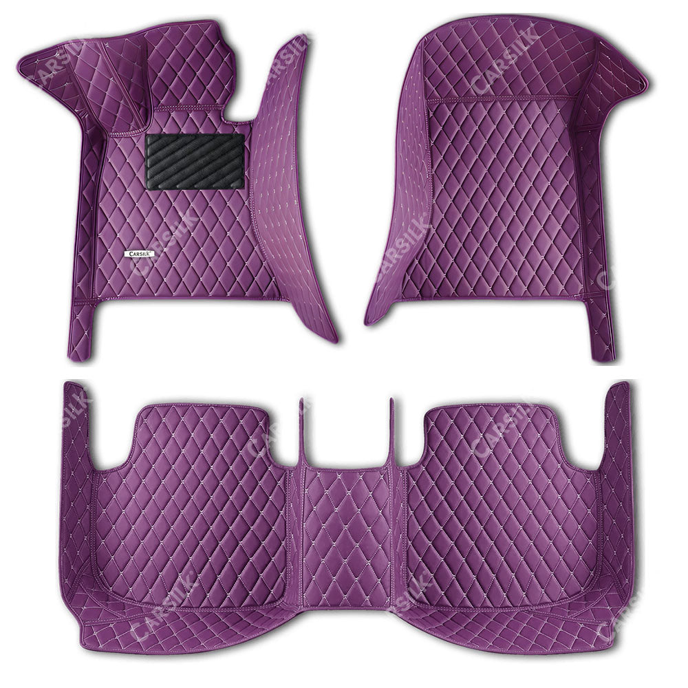 PURPLE DIAMOND PATTERN CAR MATS SET - Carsilks