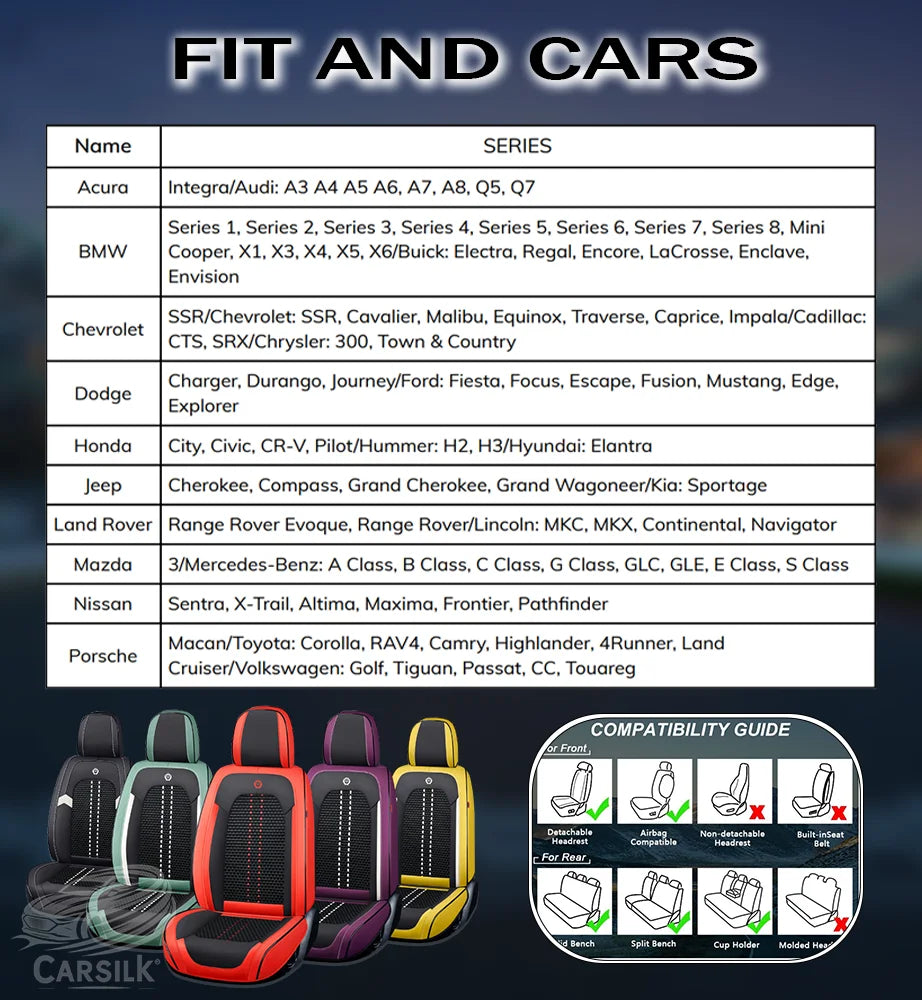 2023 Full Set Universal Breathable Waterproof Vehicle Leather Cover for Cars, SUV - Carsilks