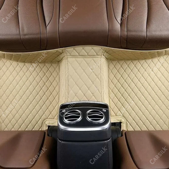 BEIGE DIAMOND PATTERN CAR MATS SET - Carsilks