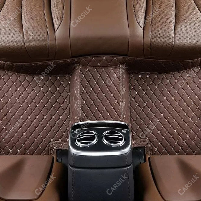 CHOCOLATE BROWN DIAMOND PATTERN CAR MATS SET - Carsilks