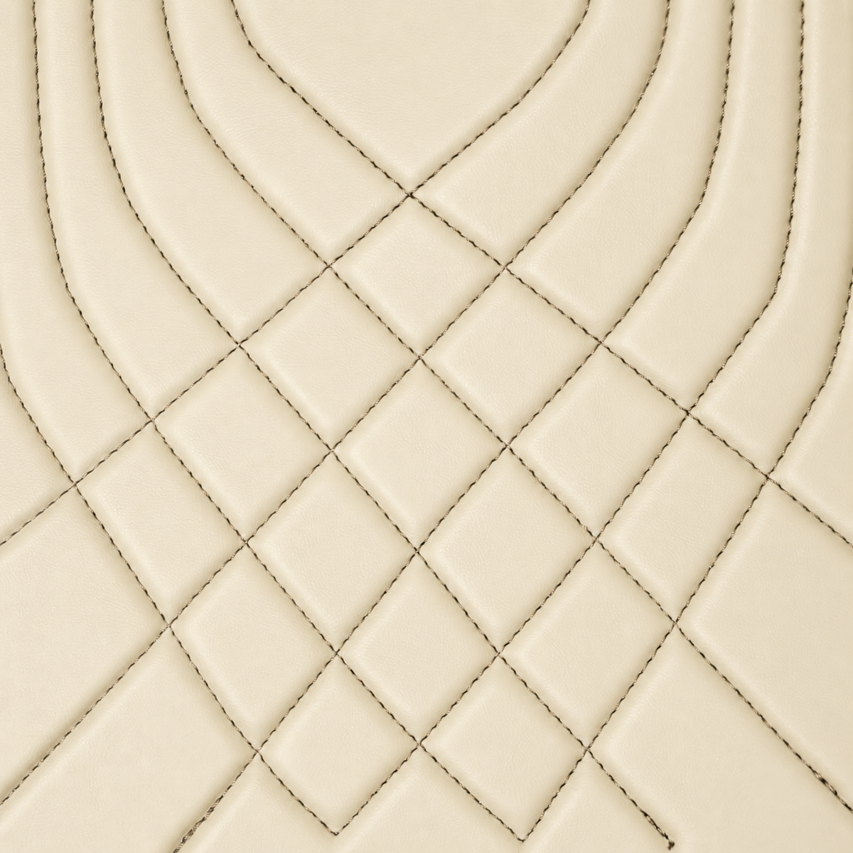 BEIGE LINE STYLE NAPPA LEATHER BASE TRUNK CAR MAT