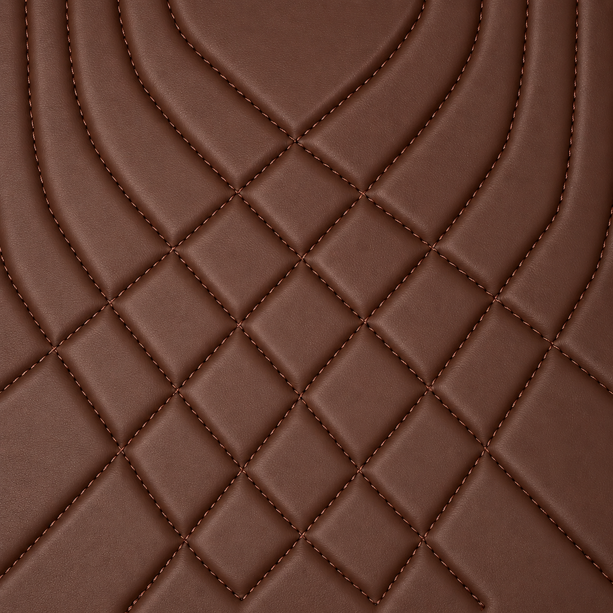 DARK BROWN LINE STYLE NAPPA LEATHER BASE TRUNK CAR MAT