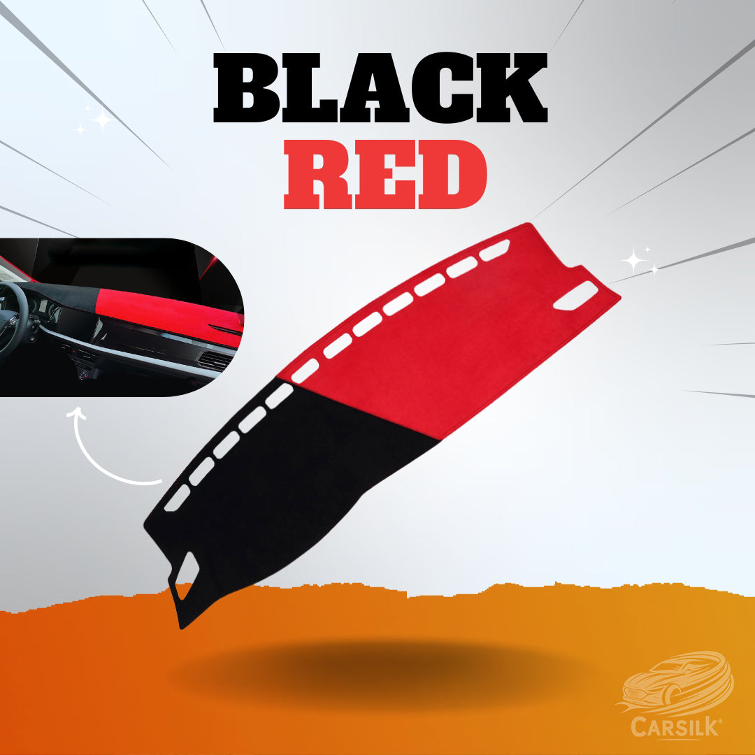 Black Red Custom Fit Car Dash Covers - Carsilks