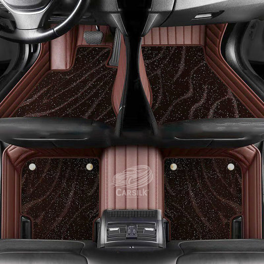 COFFEE BROWN GALAXY CUSTOM CAR MATS SET - Carsilks