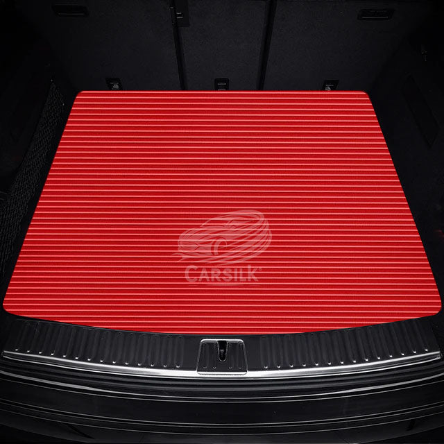 FERRARI RED STRIPE LUXURY BASE TRUNK CAR MATS SET - Carsilks