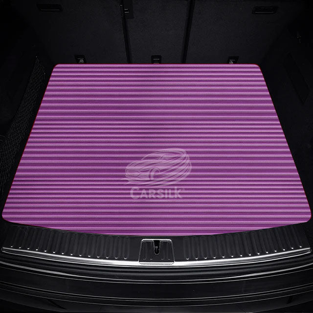 LAVENDER PURPLE STRIPE LUXURY BASE TRUNK CAR MATS SET - Carsilks