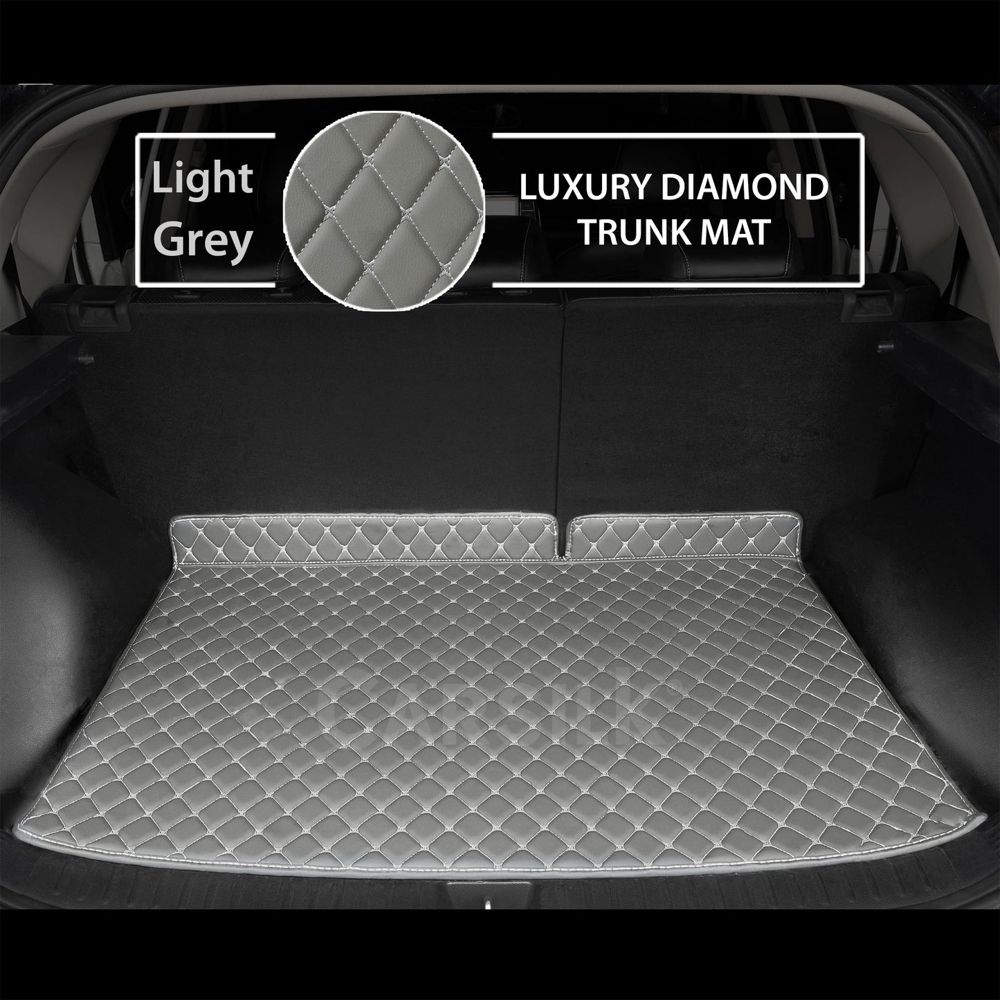 LIGHT GRAY LUXURY TRUNK CAR MATS SET - Carsilks