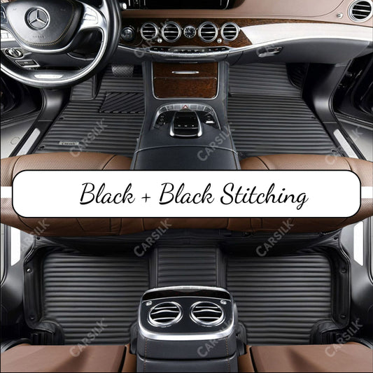 GALAXY CUSTOM SINGLE LAYER CAR MATS SET BLACK - Carsilks 
