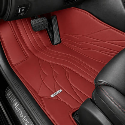 RED NAPPA LEATHER CAR MATS SET