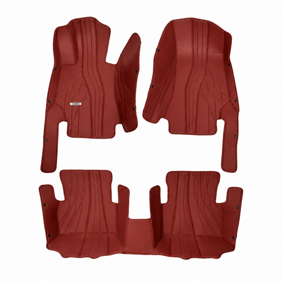 RED NAPPA LEATHER CAR MATS SET