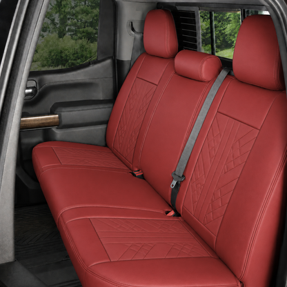 Red Breathable Waterproof Sport Eco Leather Seat Cover for Cars