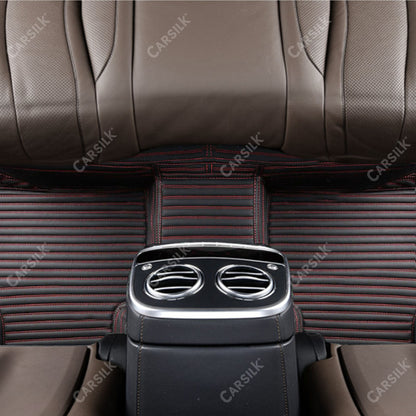 GALAXY CUSTOM SINGLE LAYER CAR MATS SET BLACK & RED - Carsilks 