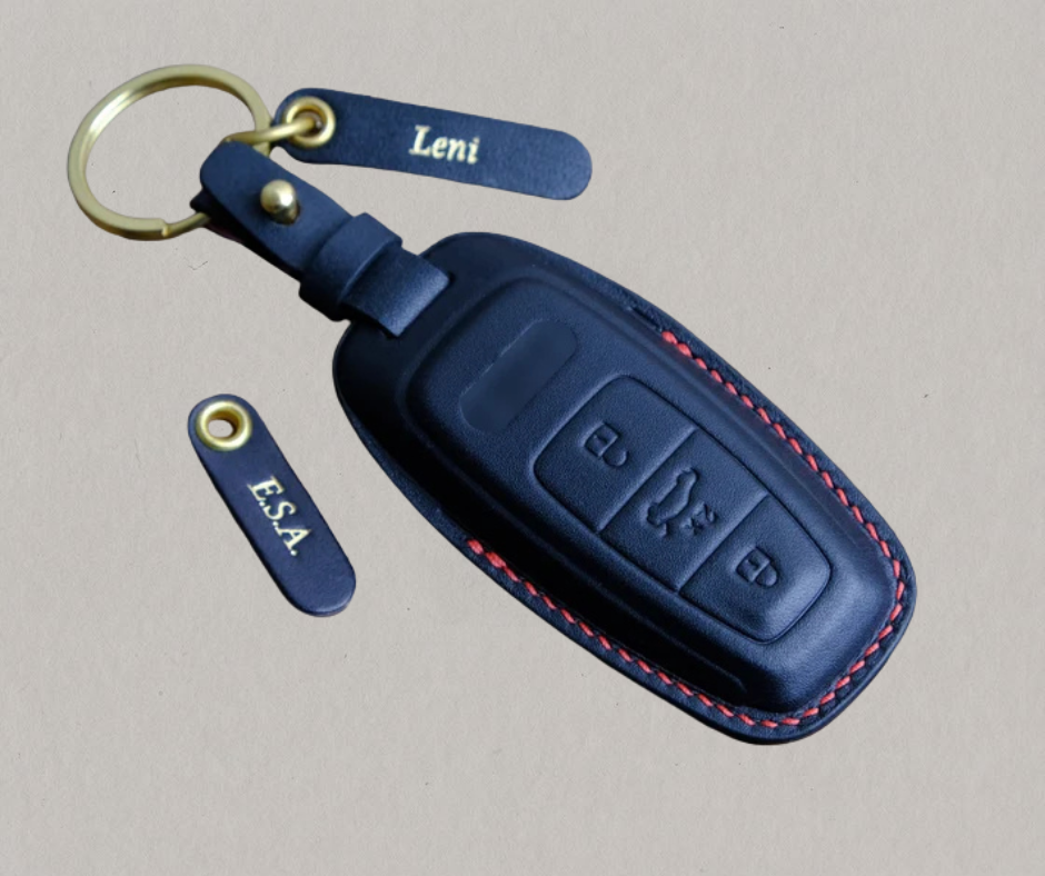 Premium Leather Key Fob for Audi