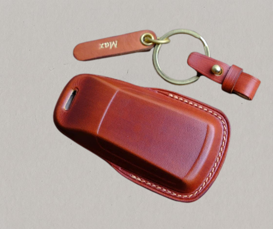 Premium Leather Key Fob for Audi