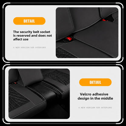 Black & Gray Breathable Waterproof Sport Eco Leather Seat Cover for Cars