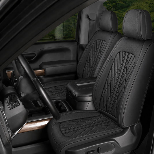 Black Breathable Waterproof Sport Eco Leather Seat Cover for Cars