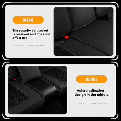 Black Breathable Waterproof Sport Eco Leather Seat Cover for Cars