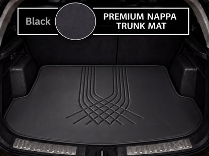 BLACK LINE STYLE NAPPA LEATHER BASE TRUNK CAR MAT