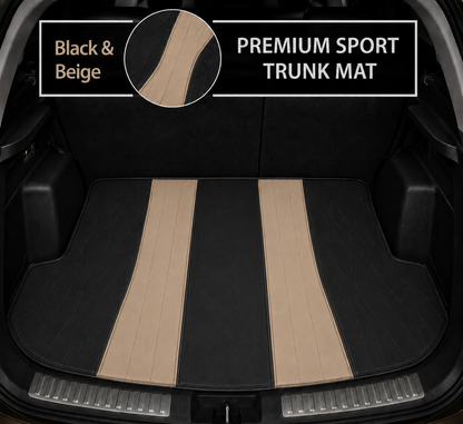 BLACK AND BEIGE SPORT STYLE BASE TRUNK CAR MAT