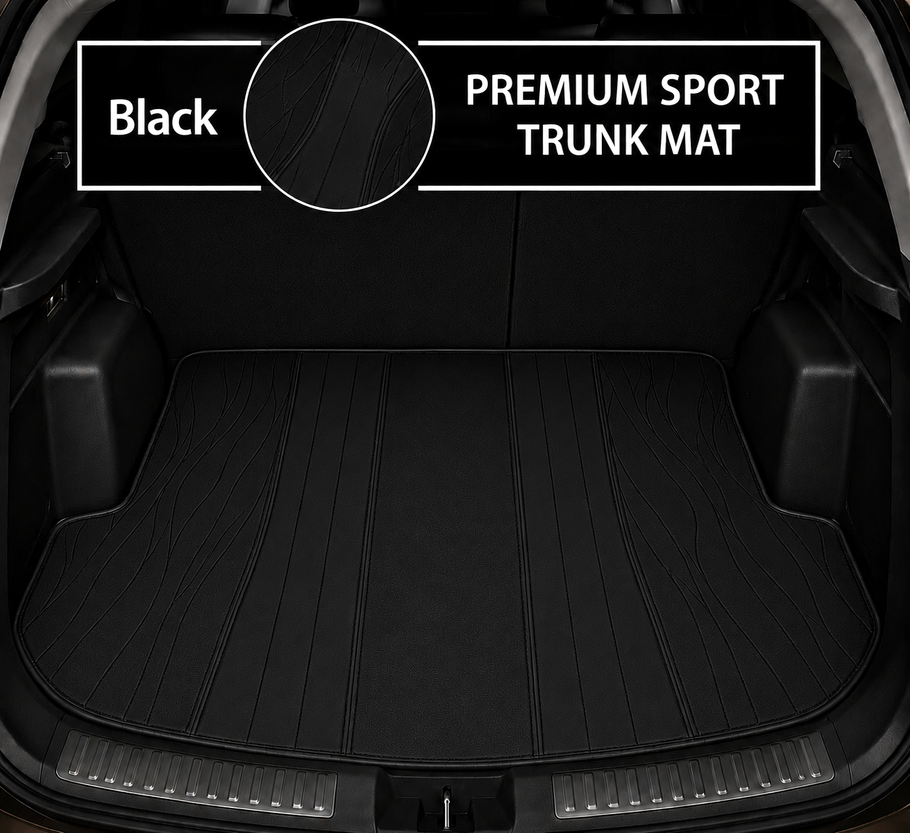 BLACK SPORT STYLE BASE TRUNK CAR MAT