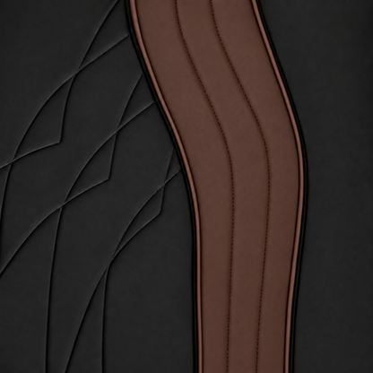 BLACK AND DARK BROWN NAPPA LEATHER CAR MATS SET