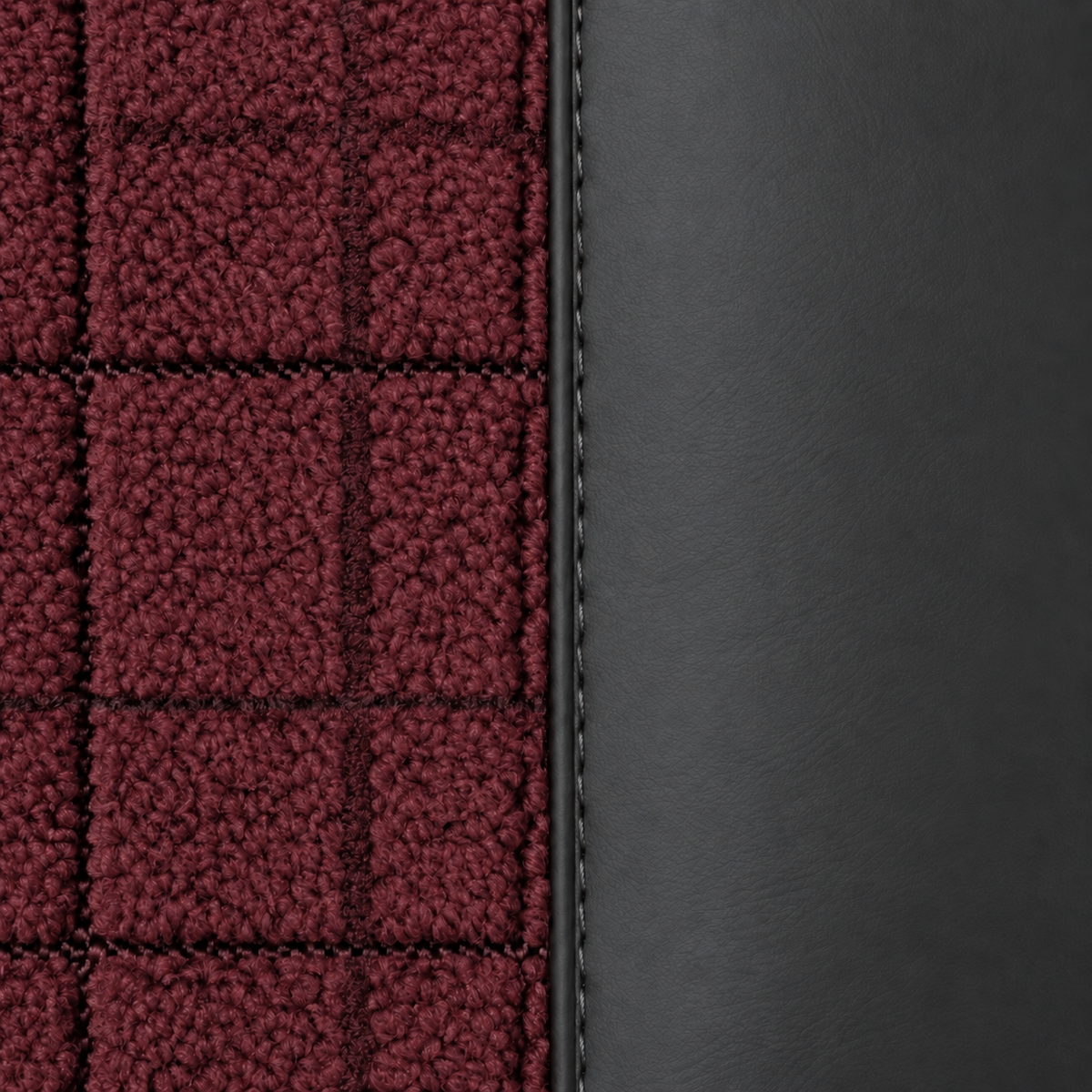 BLACK AND RED HALF COIL DOUBLE LAYER NAPPA LEATHER CAR MATS SET – Carsilks
