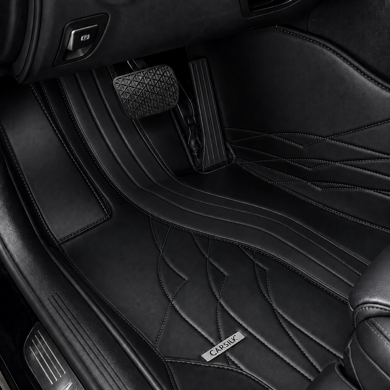 BLACK NAPPA LEATHER CAR MATS SET