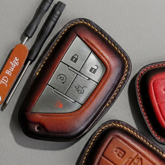 Premium Leather Key Fob for Cadillac