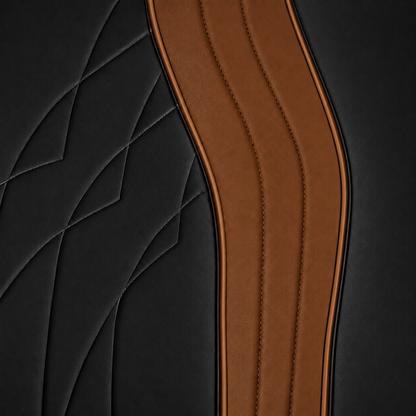 BLACK AND BROWN SPORT STYLE BASE TRUNK CAR MAT