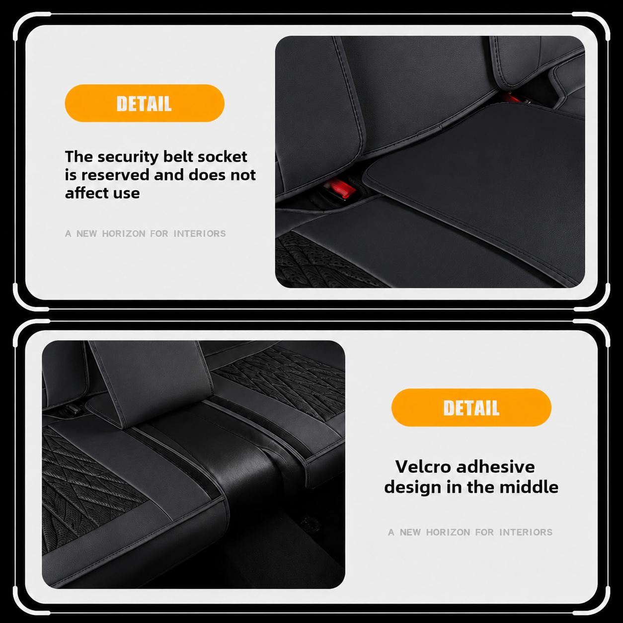 Red & Black Breathable Waterproof Sport Eco Leather Seat Cover for Cars