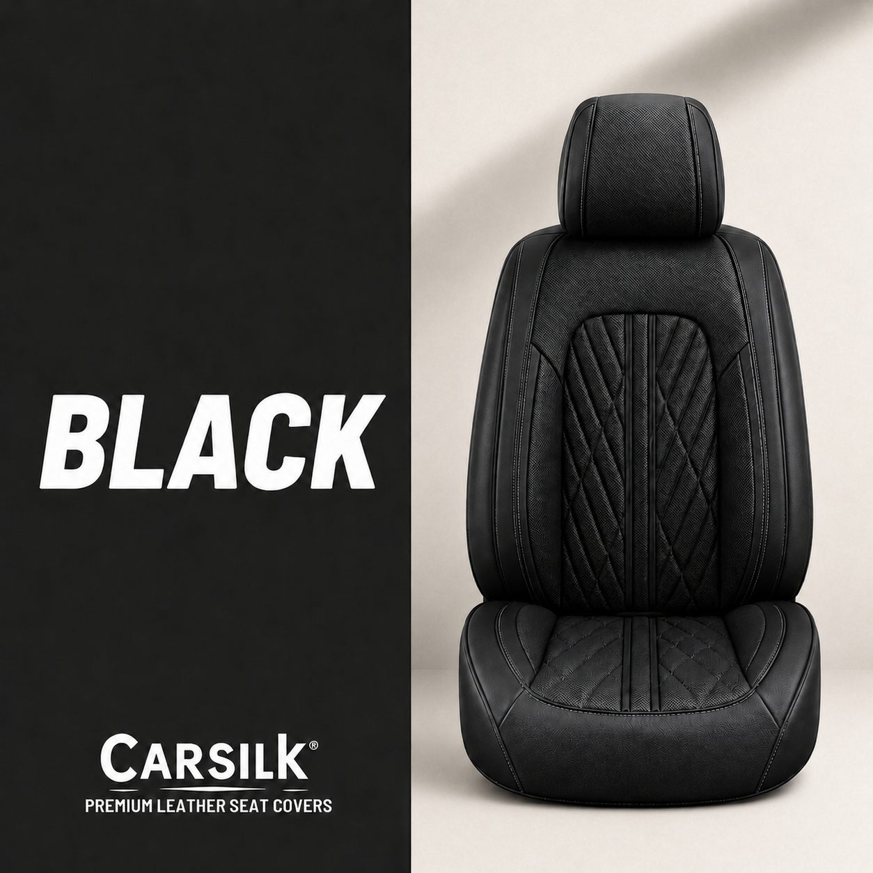 Black Breathable Waterproof Sport Eco Leather Seat Cover for Cars
