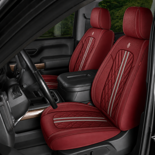 Red Breathable Waterproof Sport Eco Leather Seat Cover for Cars