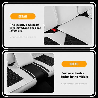 Gray & Black Breathable Waterproof Sport Eco Leather Seat Cover for Cars