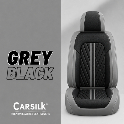 Gray & Black Breathable Waterproof Sport Eco Leather Seat Cover for Cars