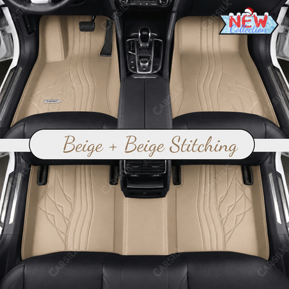 BEIGE PATTERN PREMIUM CAR MATS SET