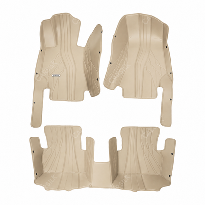 BEIGE PATTERN PREMIUM CAR MATS SET