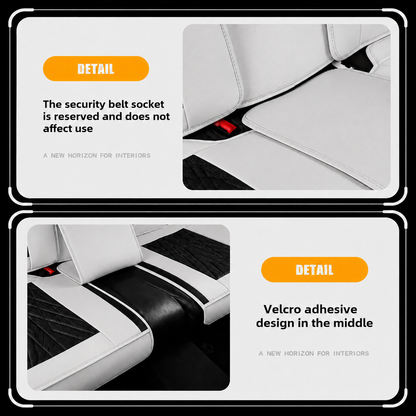 Gray & Black Breathable Waterproof Sport Eco Leather Seat Cover for Cars