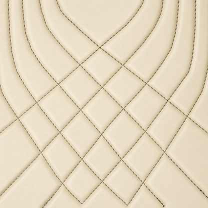 BEIGE LINE STYLE NAPPA LEATHER BASE TRUNK CAR MAT