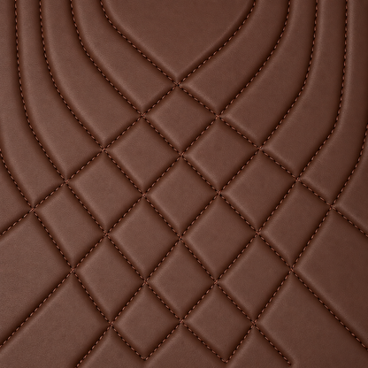 DARK BROWN LINE STYLE NAPPA LEATHER BASE TRUNK CAR MAT