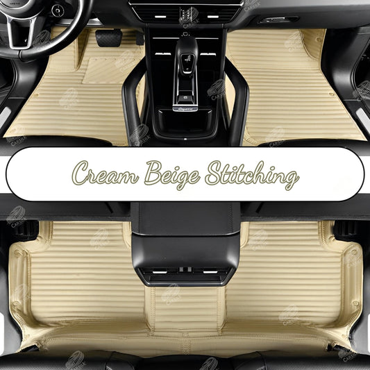 GALAXY CUSTOM SINGLE LAYER CAR MATS SET CREAM BEIGE