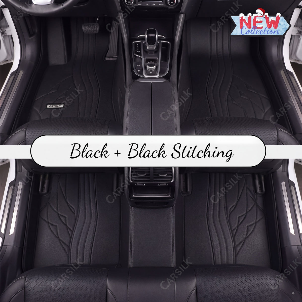 BLACK NAPPA LEATHER CAR MATS SET