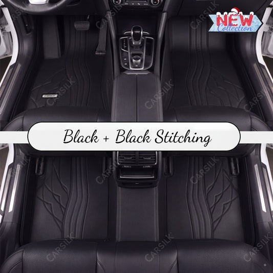 BLACK NAPPA LEATHER CAR MATS SET